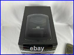 Aiwa LCX-800M Shelf Stereo System 7 Disc CD Changer Tuner Black Silver w Remote