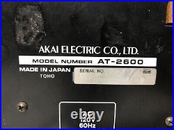 Akai AT-2600 Tuner HiFi Stereo Audiophile Vintage Japan AM/FM Radio 2 Channel