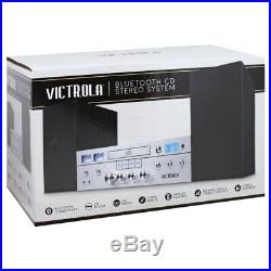 Bluetooth CD Player Shelf Stereo System FM Radio Tuner 20 Watt Speaker Vintage