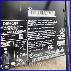 Denon AVR-S900W Home Theater Surround Stereo Receiver 7.2 Channel Tested