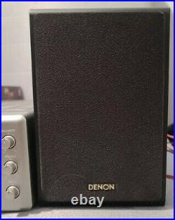 Denon Micro Stereo System UDRA-M10 AM/FM Tuner Receiver with2 Speakers SC-A76 Used