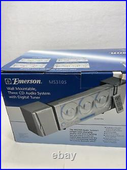 EMERSON MS3105 Three CD Audio System Digital AM/FM Stereo Tuner NEW IN OPEN BOX