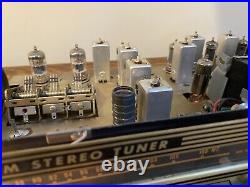 Hamlin AF-220 AM/FM Stereo tuner tube simulcast Early Kenwood EXC ART DECO