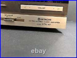 Hitachi AM-FM Stereo Tuner Receiver Amplifier Model HTA-4F Vintage HiFi