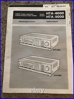Hitachi Quartz Digital AM/FM Stereo Tuner Amplifier HTA-4000 & Owner's Manual