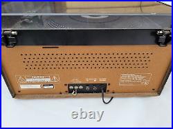 JC Penny Stereo 1714 AM FM Receiver Dual Cassette Turntable Radio