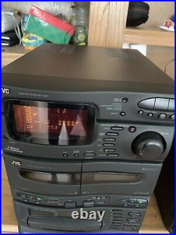 JVC MX-C33 Component Compact Bookshelf Stereo Tuner/7 Disc CD / Dual Cassette