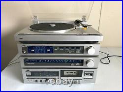 JVC Stereo System Vintage HiFi Stereo Cassette Deck Amplifier Turntable Tuner
