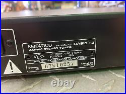 Kenwood Quartz Synthesizer Stereo Tuner Model Basic T2 AM-FM Black High Quality