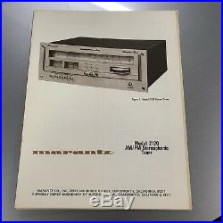 Marantz 2120 Vintage Am/fm Stereo Tuner Serviced Cleaned Tested Manual