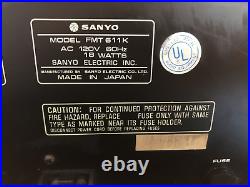 Mint Sanyo FMT- 611K AM/FM Stereo Tuner Perfect Working Condition