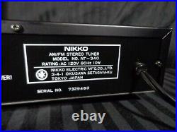 NIKKO AM/FM STEREO TUNER NT-340 Vintage 1980's NEW Never Used NIKKO FOUNDER