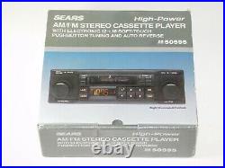 NOS Vtg Sears AM FM Radio Tuner Stereo Cassette Tape Player Old School Car Audio