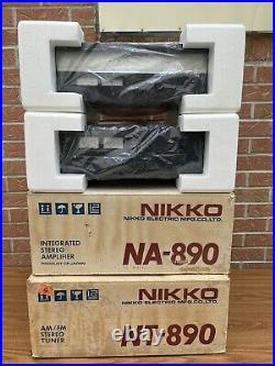 Nikko Integrated Stereo Amplifier NA890+Nikko AM/FM Stereo Tuner NT890 Orig Boxs