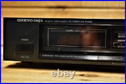Onkyo Integra Quartz Synthesized FM Stereo AM Tuner T-4057 Black Tested Works