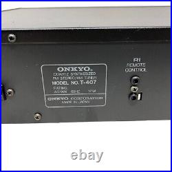 Onkyo Integra T-407 Stereo AM/FM Tuner Digital Screen Display