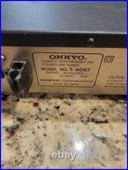 Onkyo Integra T-4087 Quartz Synthesized AM/FM Stereo Tuner/ SKU 00306