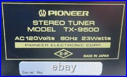 PIONEER TX-9500 AM/FM STEREO TUNER WORKS PERFECT SERVICED PART RECAPPED+ LEDs