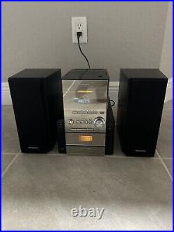 Panasonic Stereo System SA-PM27, 5 Disc CD Changer & Cassette Player TESTED