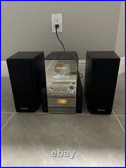 Panasonic Stereo System SA-PM27, 5 Disc CD Changer & Cassette Player TESTED