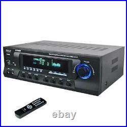 Pyle Stereo Amplifier Receiver with AM FM Tuner, Bluetooth & Sub Control PT272AUBT