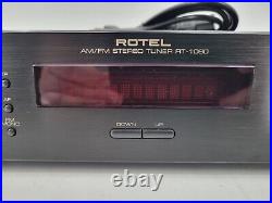 ROTEL RT-1080 AM/FM Stereo Tuner Black No Remote Tested SE-5089