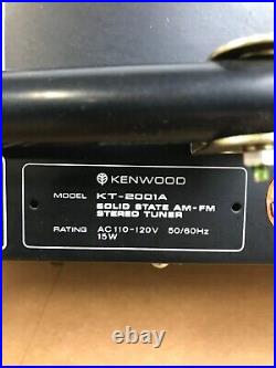 Rare HTF Kenwood KT-2001A AM/FM Stereo Tuner Tested