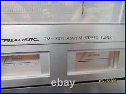 Realistic TM-1001 AM/FM Stereo Tuner Cleaned and Tested Very Nice Wood Case