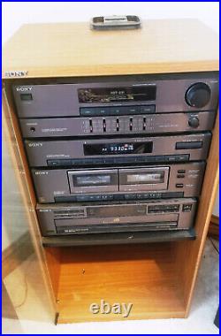 SONY HST-231 Stereo System Cabinet 5 CD Player, Tuner, more RARE