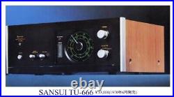 Sansui TU-666 AM/FM Solid State Stereo Tuner Vintage Tested WithWood Case Working