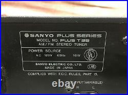 Sanyo Plus Series Plus T35 Quartz Locked AM FM Stereo Tuner TESTED