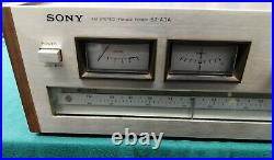 Sony Stereo Tuner AM FM ST-A3A VINTAGE WOOD SIDE PANELS LIGHTED