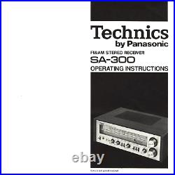 Technics SA300 Preamp Amp AM FM Stereo Tuner Phono Receiver Vintage BENCH TESTED