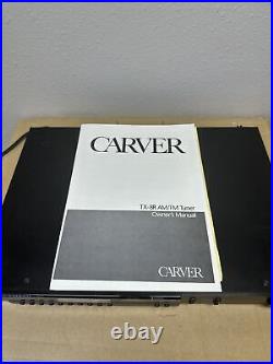 VTG Carver TX-8 Synthesizer Stereo Tuner AM FM Slim Low Profile Manual Box Rack