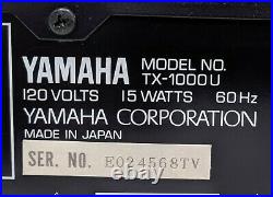 VTG Yamaha Natural Sound AM/FM Stereo Tuner TX-1000U Tuning System Tested READ