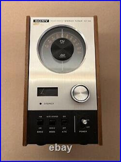 Vintage 1970s Sony ST-88 Stereo AM/FM Radio Tuner With Integrated Aerial +Manual