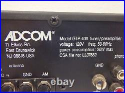 Vintage 1980's ADCOM GTP-400 AM/FM Digital Stereo Tuner Preamplifier Tested USA