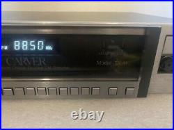 Vintage Carver TX-11 Quartz Synthesized Stereo AM/FM Tuner withNoted Issues