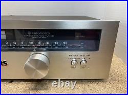 Vintage Kenwood KT-5500 AM FM Tuner Silver Faced Stereo TESTED WORKS