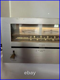 Vintage Kenwood KT-615 AM-FM Stereo Tuner Silver Face Tested & Working /Japan