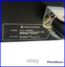 Vintage Kenwood Solid State Am-Fm Stereo Tuner KT-2001 Audio Music K