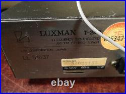 Vintage LUXMAN T-240 AM FM STEREO TUNER cosmetic flaws, but tested/works