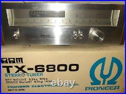 Vintage Pioneer TX-6800 AM FM Stereo Tuner TESTED with BOX, MANUAL. EXCELLENT COND