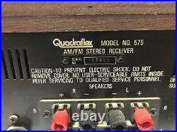 Vintage Quadraflex 575 AM FM Stereo Receiver Amplifier Tuner Phono Tape Input