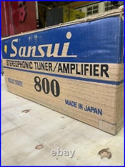 Vintage Sansui 800 STEREO AM/FM Tuner Amplifier RECEIVER Great sound! LED