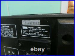 Vintage Sansui TU-717 AM / FM Stereo Tuner Rack Mount & Bumpers Radio Receiver