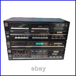 Vintage Sanyo DCX685 Stereo Receiver & Double Cassette Tested Working