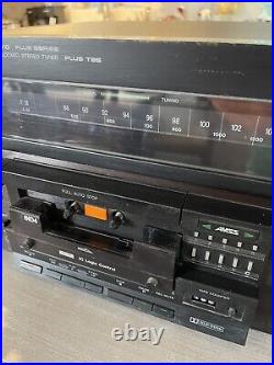 Vintage Sanyo Plus Series T35 Quartz AM FM Stereo Radio Tuner, D64 Cassette Deck