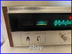 Vintage Sherwood S-2400 Solid-State AM-FM Stereo Tuner 120V 50/60HZ Silver Face