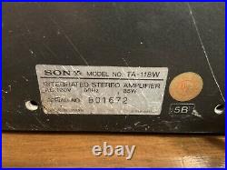 Vintage Sony FH-11W Micro System Stereo Amplifier Tuner TA-118W ST-118 Funct